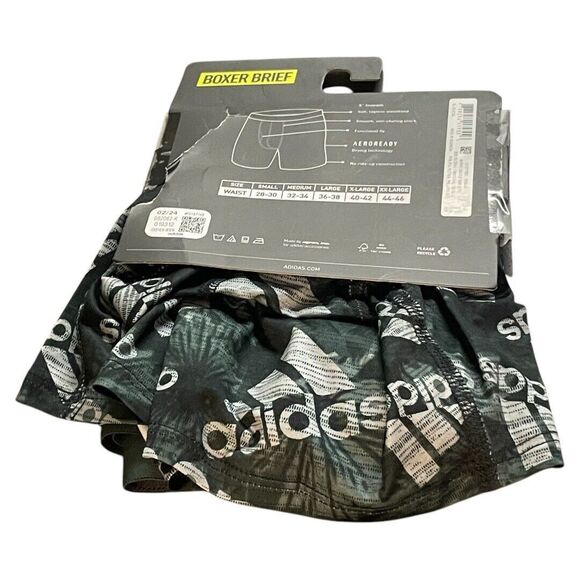Adidas Men's Quick-Dry Performance Underwear Boxer Brief Green Size Extra Large - Picture 2 of 5